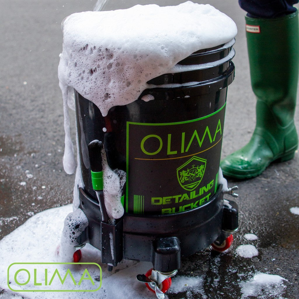 OLIMA 黑色洗車水桶 20L 耐重滾輪