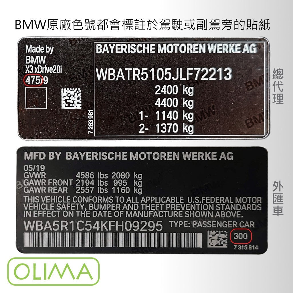 OLIMA 補漆筆 BMW 寶馬