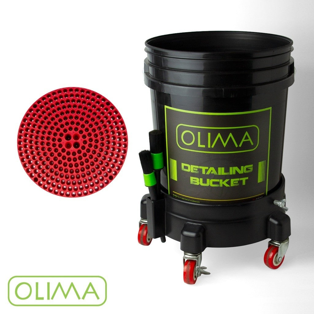 OLIMA 黑色洗車水桶 20L 耐重滾輪